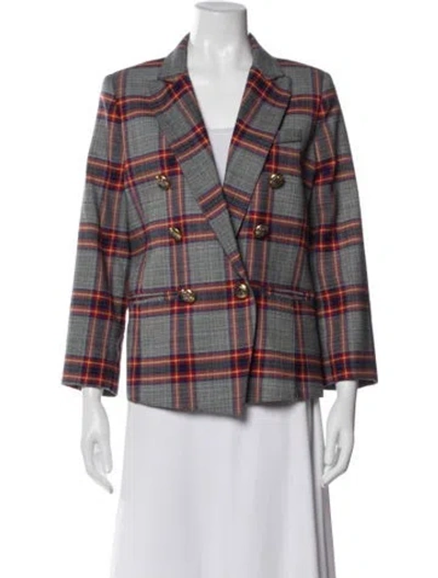 Pre-owned Smythe Plaid Print Blazer In Multi