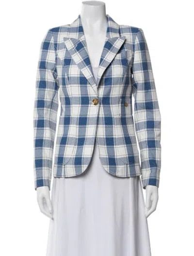 Pre-owned Smythe Plaid Print Blazer In Multi