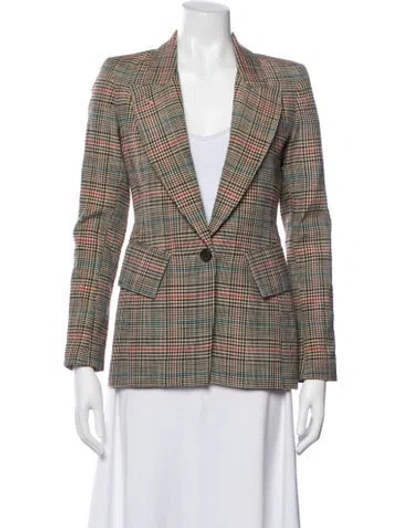 Pre-owned Smythe Plaid Print Blazer In Multi