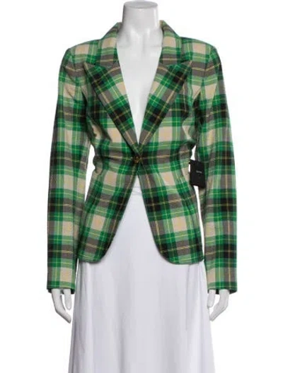 Pre-owned Smythe Plaid Print Blazer In Multi