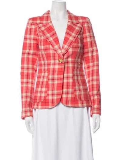Pre-owned Smythe Plaid Print Blazer In Multi