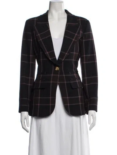 Pre-owned Smythe Plaid Print Blazer In Multicolor
