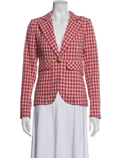 Pre-owned Smythe Plaid Print Blazer In Multicolor
