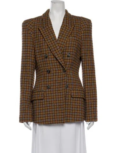 Pre-owned Smythe Plaid Print Blazer In Neutrals