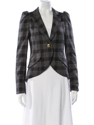 Pre-owned Smythe Plaid Print Blazer W/ Tags In Multi