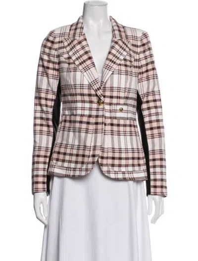 Pre-owned Smythe Plaid Print Blazer W/ Tags In Multi