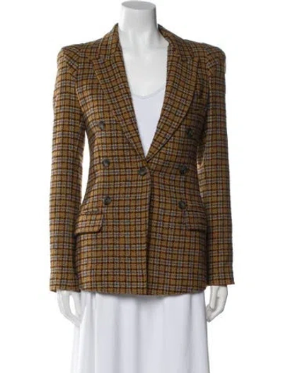 Pre-owned Smythe Plaid Print Blazer W/ Tags In Neutral