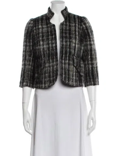 Pre-owned Smythe Plaid Print Evening Jacket In Black