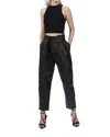 Smythe Pleated Leather Pant In Black