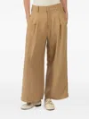 Smythe Pleated Side-stripe Trousers In Neutral