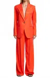Smythe Pleated Trouser In Vermillion In Orange