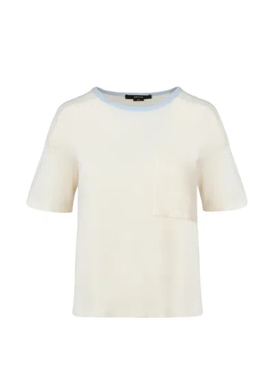 Smythe Pocket-detail Ribbed T-shirt In Neutral
