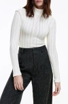 Smythe Pointelle Turtleneck In Ivory