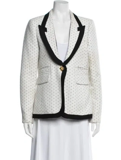 Pre-owned Smythe Polka Dot Print Blazer In White
