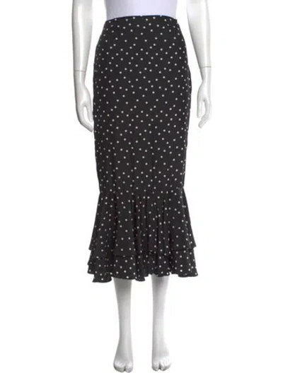 Pre-owned Smythe Polka Dot Print Midi Length Skirt In Multi