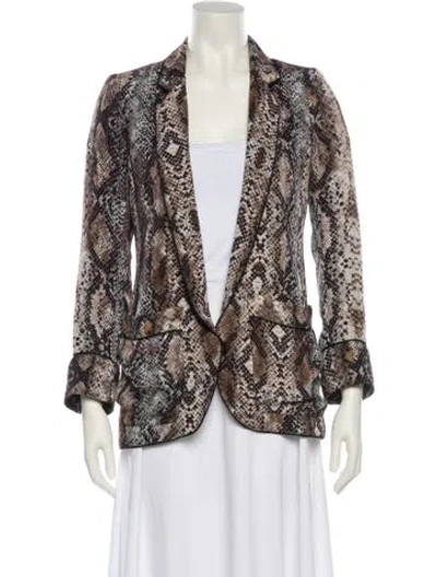 Pre-owned Smythe Printed Blazer In Brown
