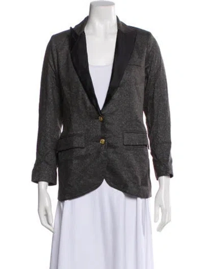 Pre-owned Smythe Printed Blazer In Gray