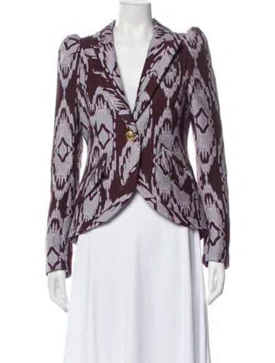 Pre-owned Smythe Printed Blazer In Purple