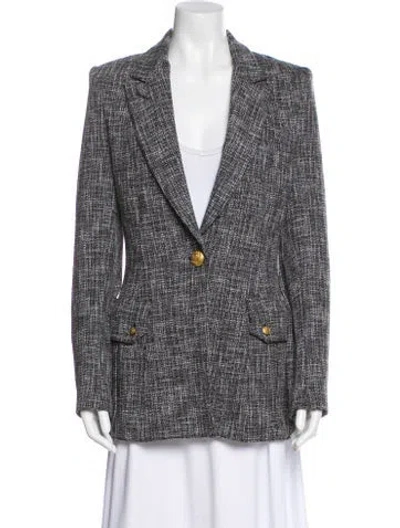 Pre-owned Smythe Printed Blazer W/ Tags In Black