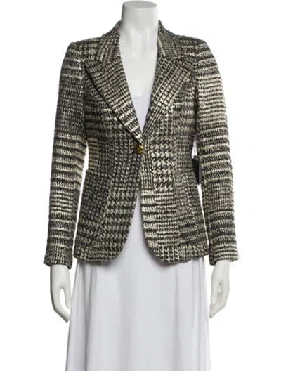 Pre-owned Smythe Printed Blazer W/ Tags In Gold