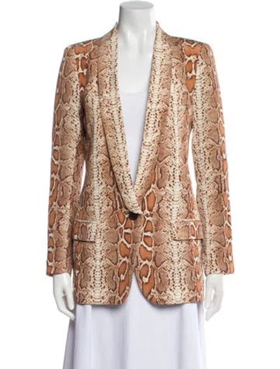 Pre-owned Smythe Printed Blazer W/ Tags In Neutral