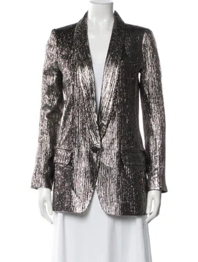 Pre-owned Smythe Printed Evening Jacket In Gold