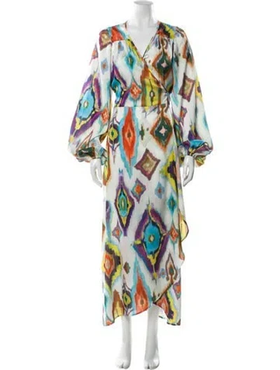 Pre-owned Smythe Printed Long Dress In White
