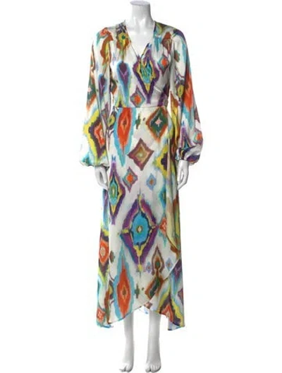 Pre-owned Smythe Printed Long Dress In White
