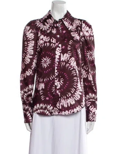 Pre-owned Smythe Printed Long Sleeve Button-up Top In Multi