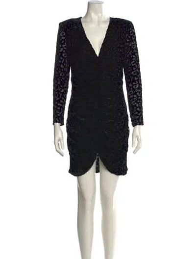 Pre-owned Smythe Printed Mini Dress In Black