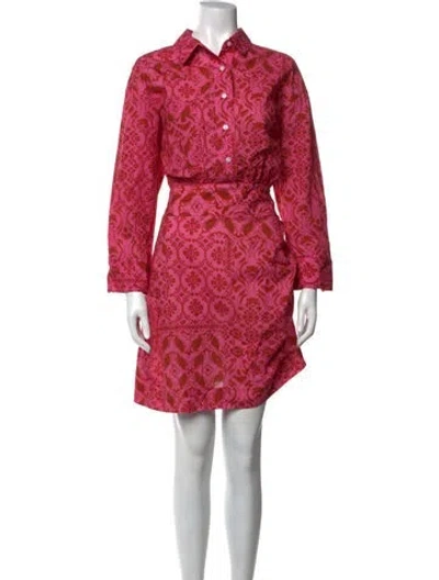 Pre-owned Smythe Printed Mini Dress In Pink