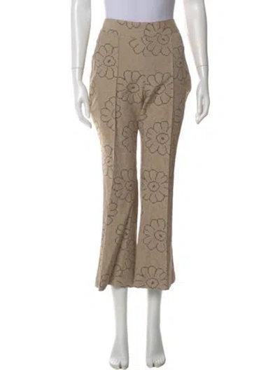 Pre-owned Smythe Printed Wide Leg Pants W/ Tags In Neutral