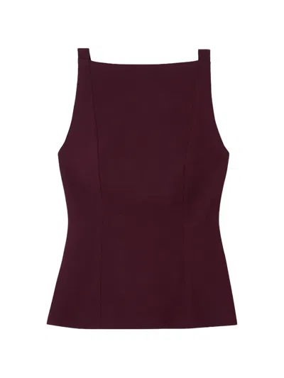 Smythe Sabrina Shell Top In Burgundy