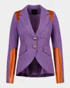 Smythe Saddle Patch Equestrian Blazer In Purple