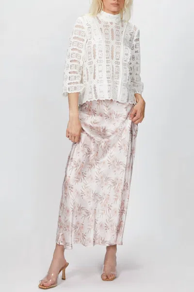 Smythe Scalloped Crochet Top In White