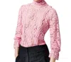 Smythe Scalloped Lace Top In Flamingo In Pink