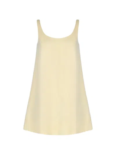 Smythe Scoop-neck Mini Dress In Yellow