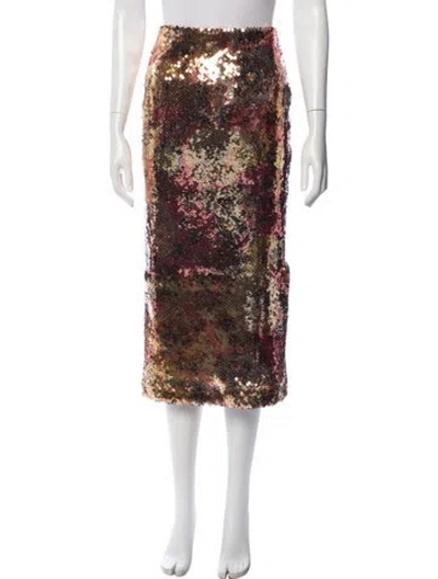 Pre-owned Smythe Sequin Embellishments Midi Length Skirt In Multi