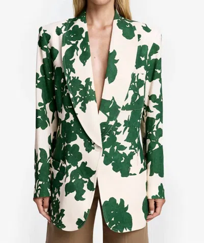 Smythe Shawl Collar Oversized Blazer In Stonewashed In Multi