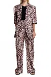 Smythe Short Sleeve Oversized Blazer In Leopard In Multi