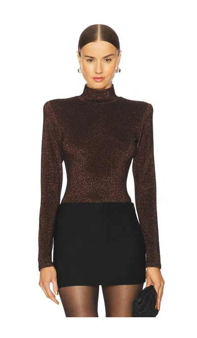 Smythe Shoulder Pad Turtleneck In Brown