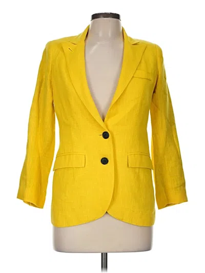Pre-owned Smythe Silk Blazer Jacket In Yellow