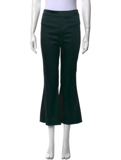 Pre-owned Smythe Silk Flared Pants In Green