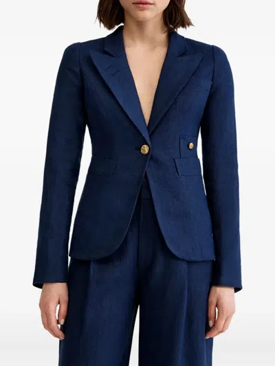 Smythe Single-breasted Wool Blazer In Blue