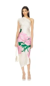 Smythe Single Shoulder Dress In Pink Magnolia