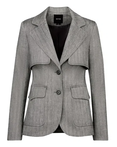 Smythe Storm Flap Blazer In Gray
