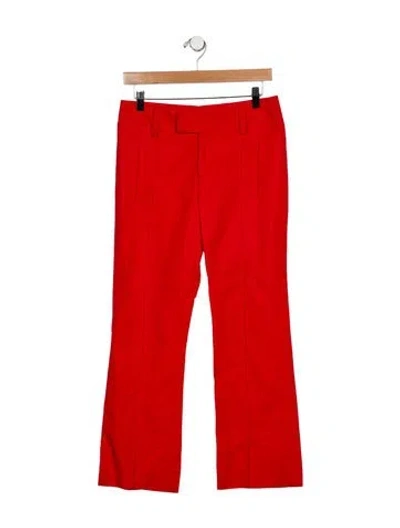 Pre-owned Smythe Straight Leg Pants In Red