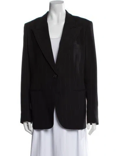 Pre-owned Smythe Striped Blazer In Black