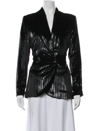 Pre-owned Smythe Striped Blazer In Black