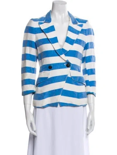 Pre-owned Smythe Striped Blazer In Blue